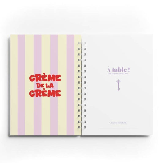 Carnet de recettes Crème de la crème