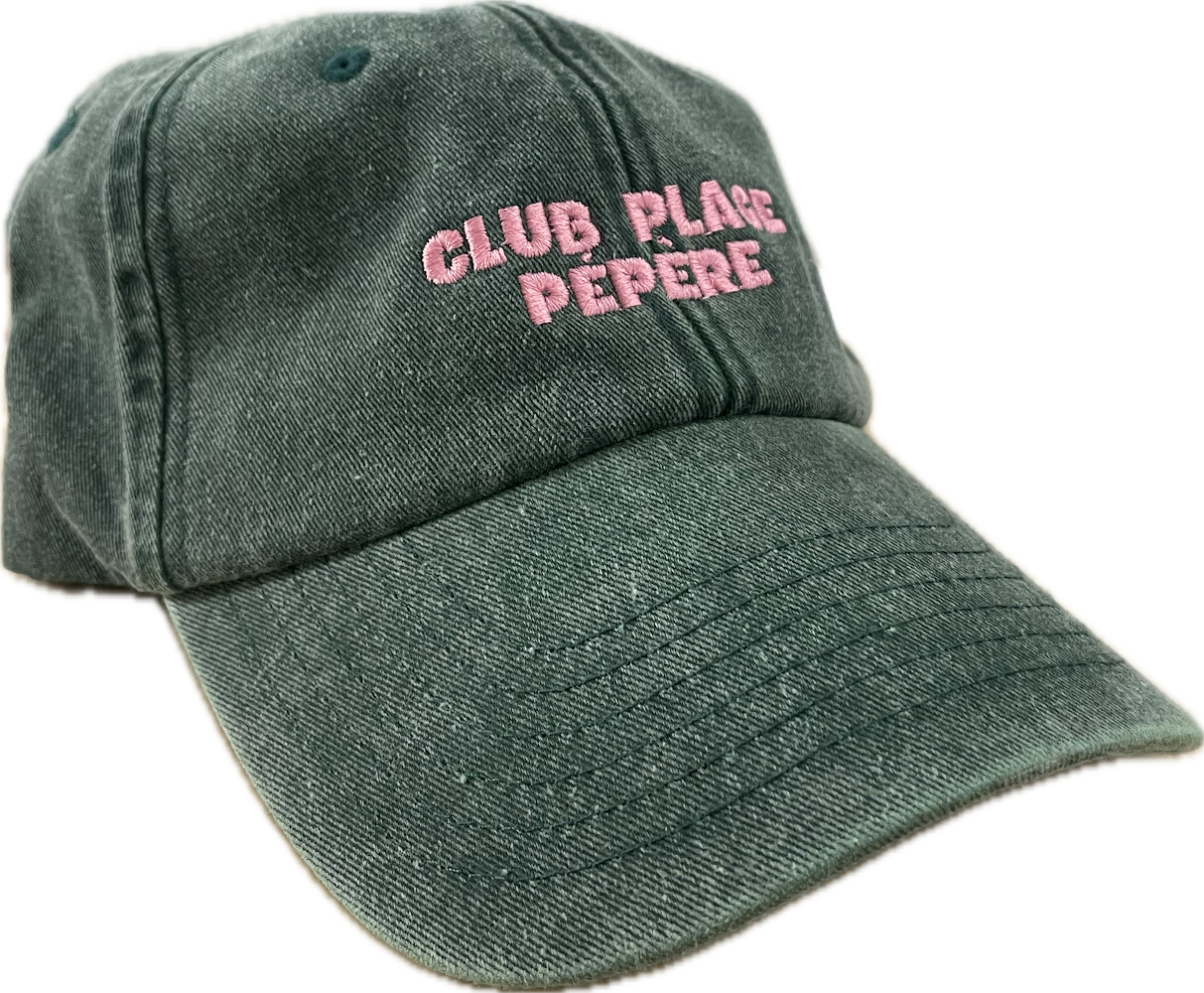 Casquette Club Plage Pépère / vert et rose