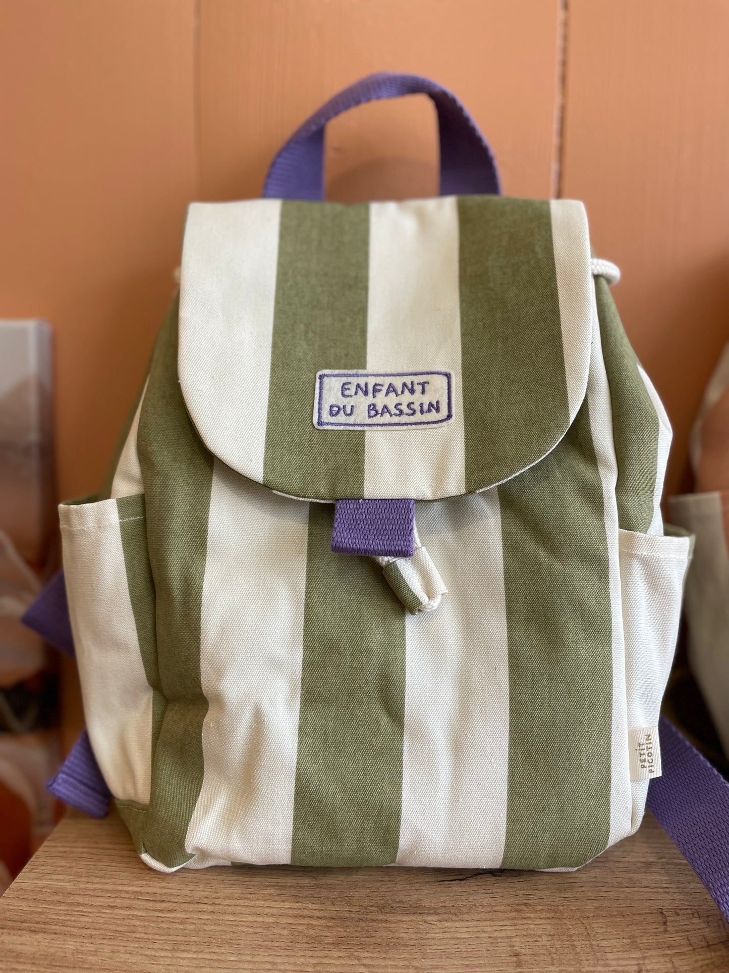 Petit sac à dos - vert et violet