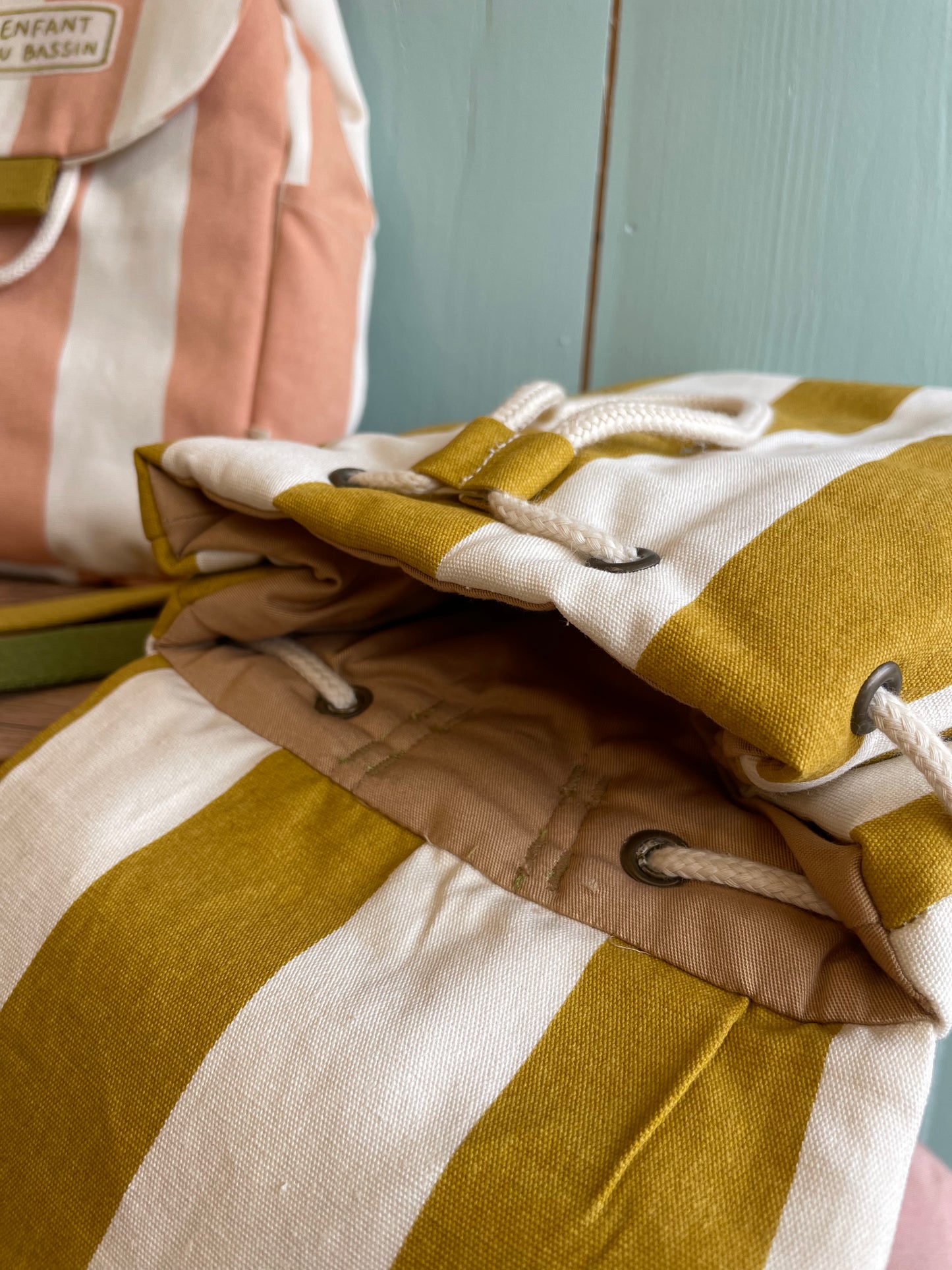 Petit sac à dos - rose et jaune