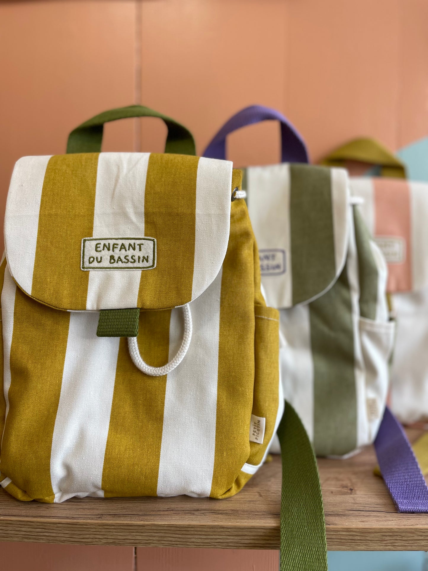 Petit sac à dos - rose et jaune