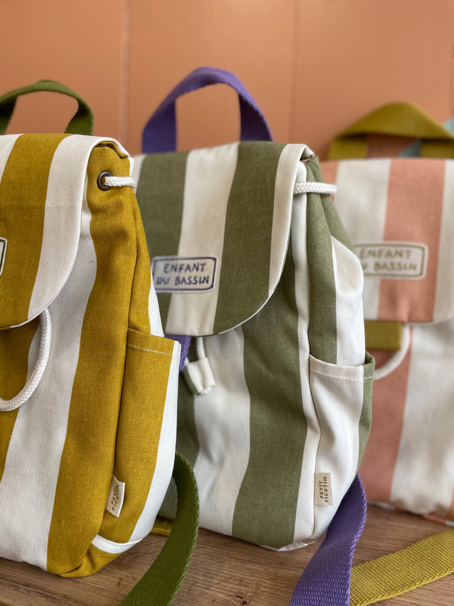 Petit sac à dos - rose et jaune