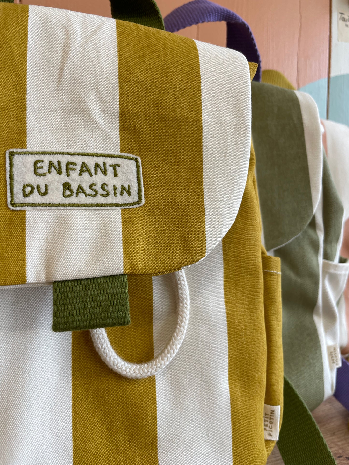 Petit sac à dos - jaune et vert