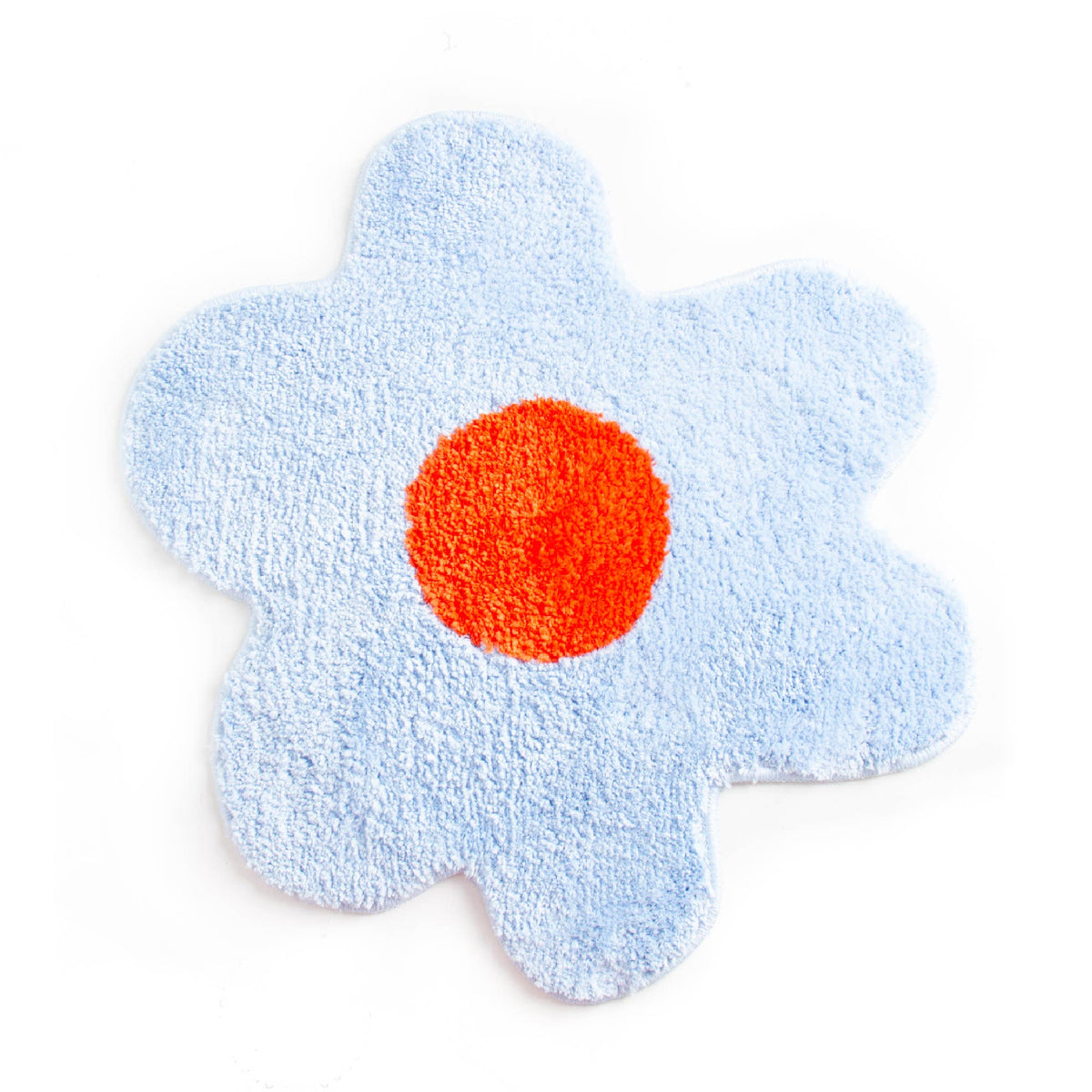 Tapis de bain Fleur bleu ciel