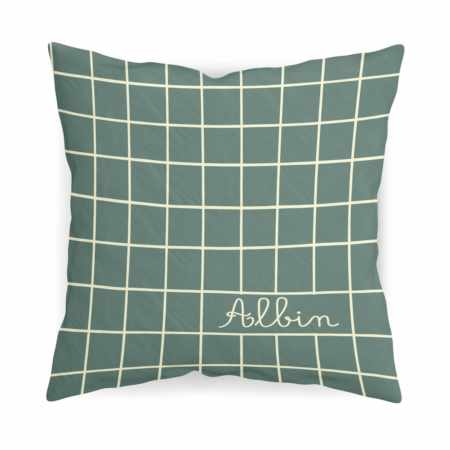 Coussin Personnalisable - Les Carreaux - vert