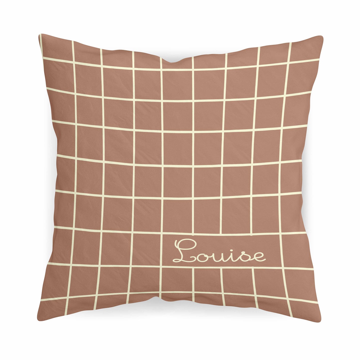 Coussin Personnalisable - Les Carreaux - terracota