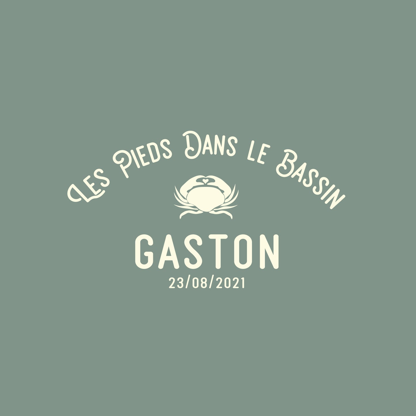 Transat Personnalisable "Les pieds dans le Bassin" : vert