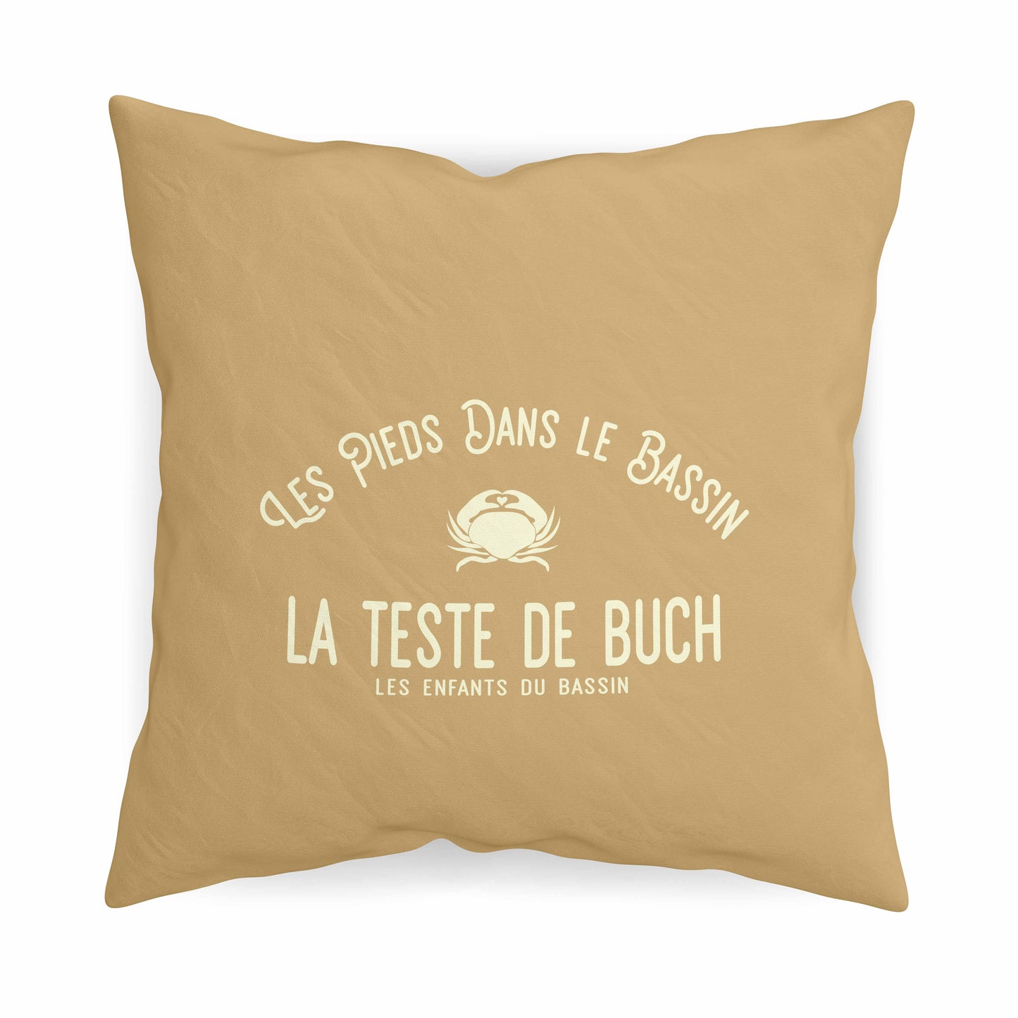 Coussin Personnalisable - Les pieds dans le Bassin Moutarde