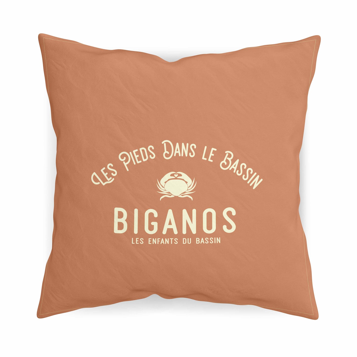 Coussin Personnalisable - Les pieds dans le Bassin Orange