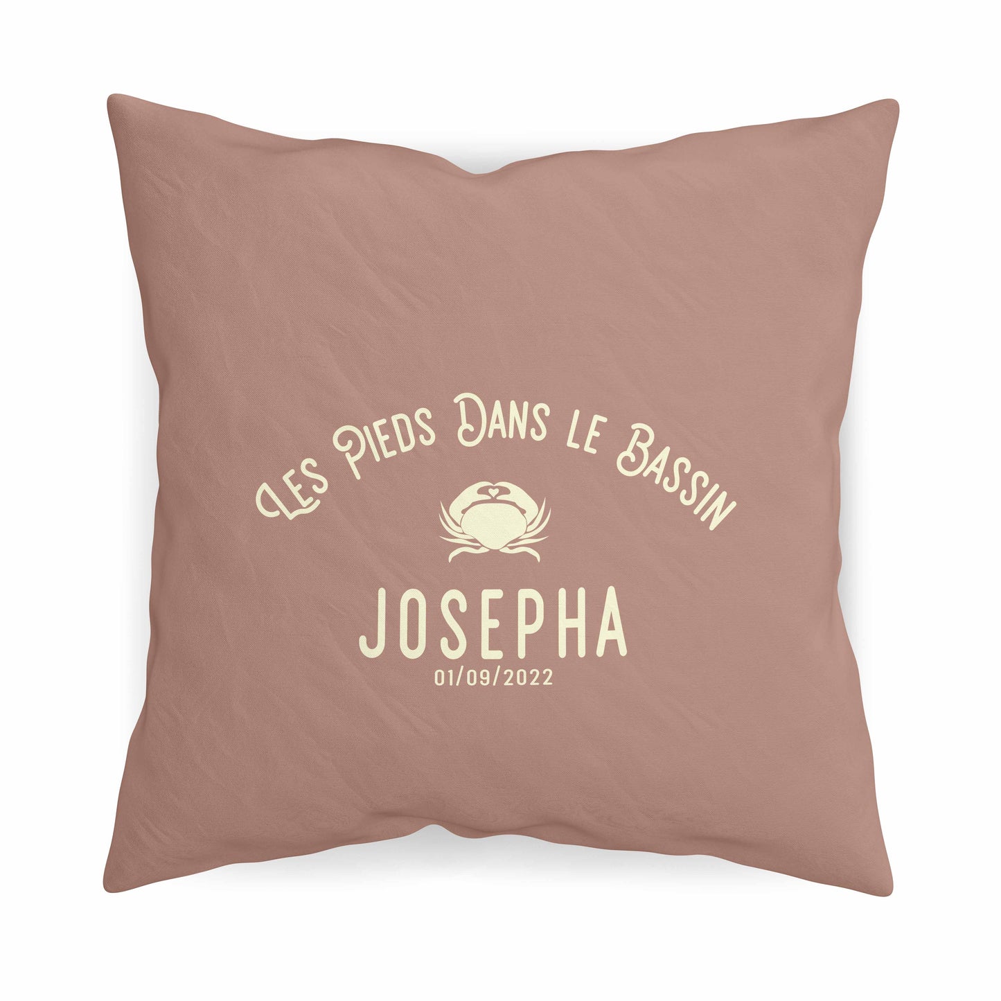 Coussin Personnalisable - Les pieds dans le Bassin Rose
