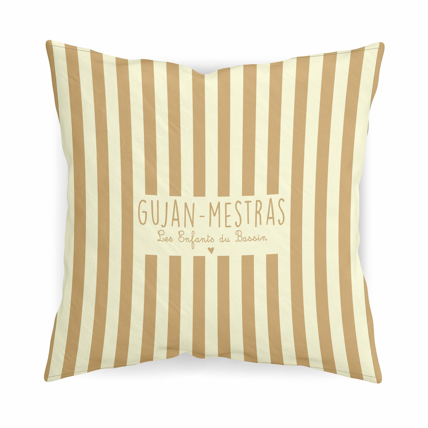 Coussin Personnalisable - Le rayé moutarde