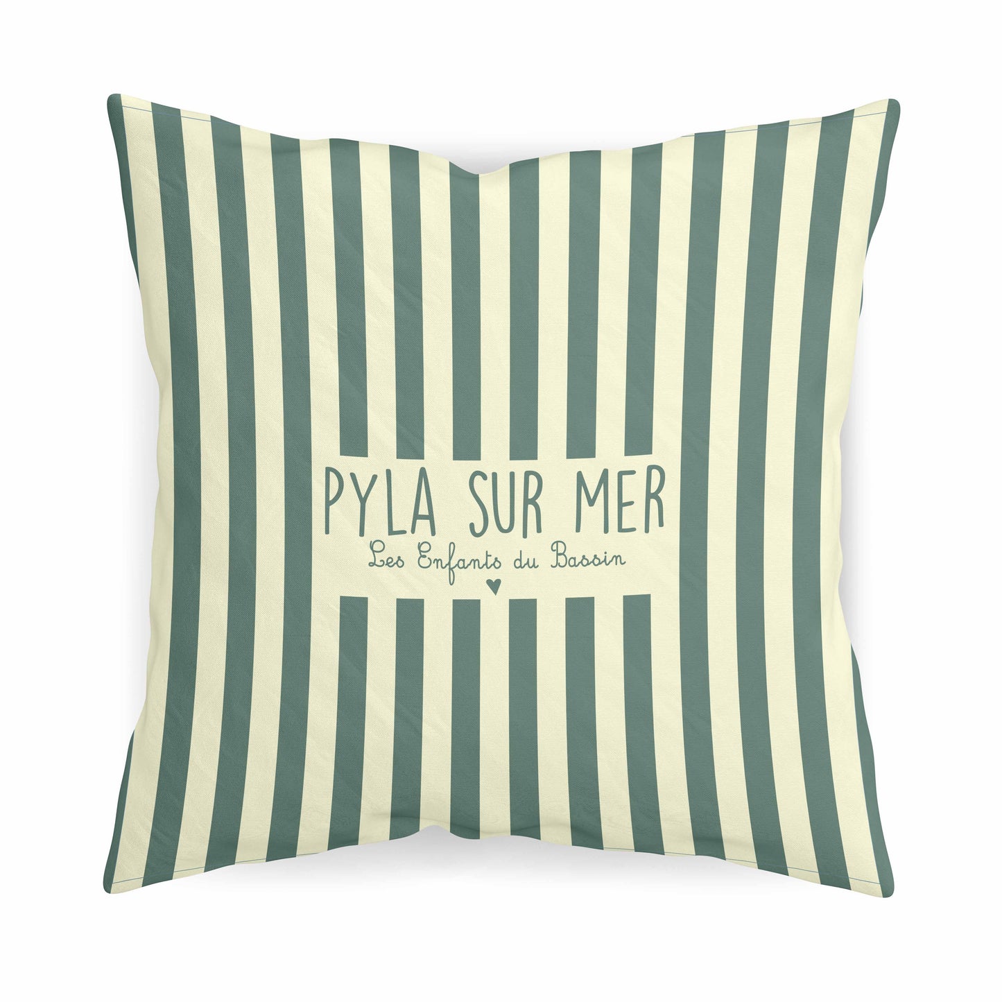 Coussin Personnalisable - Le rayé vert