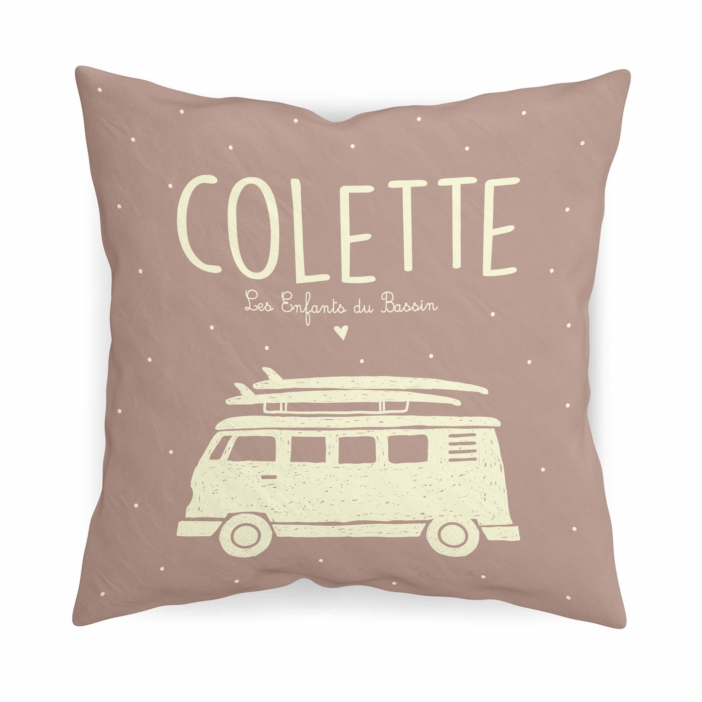 Coussin Personnalisable - Le Combi rose
