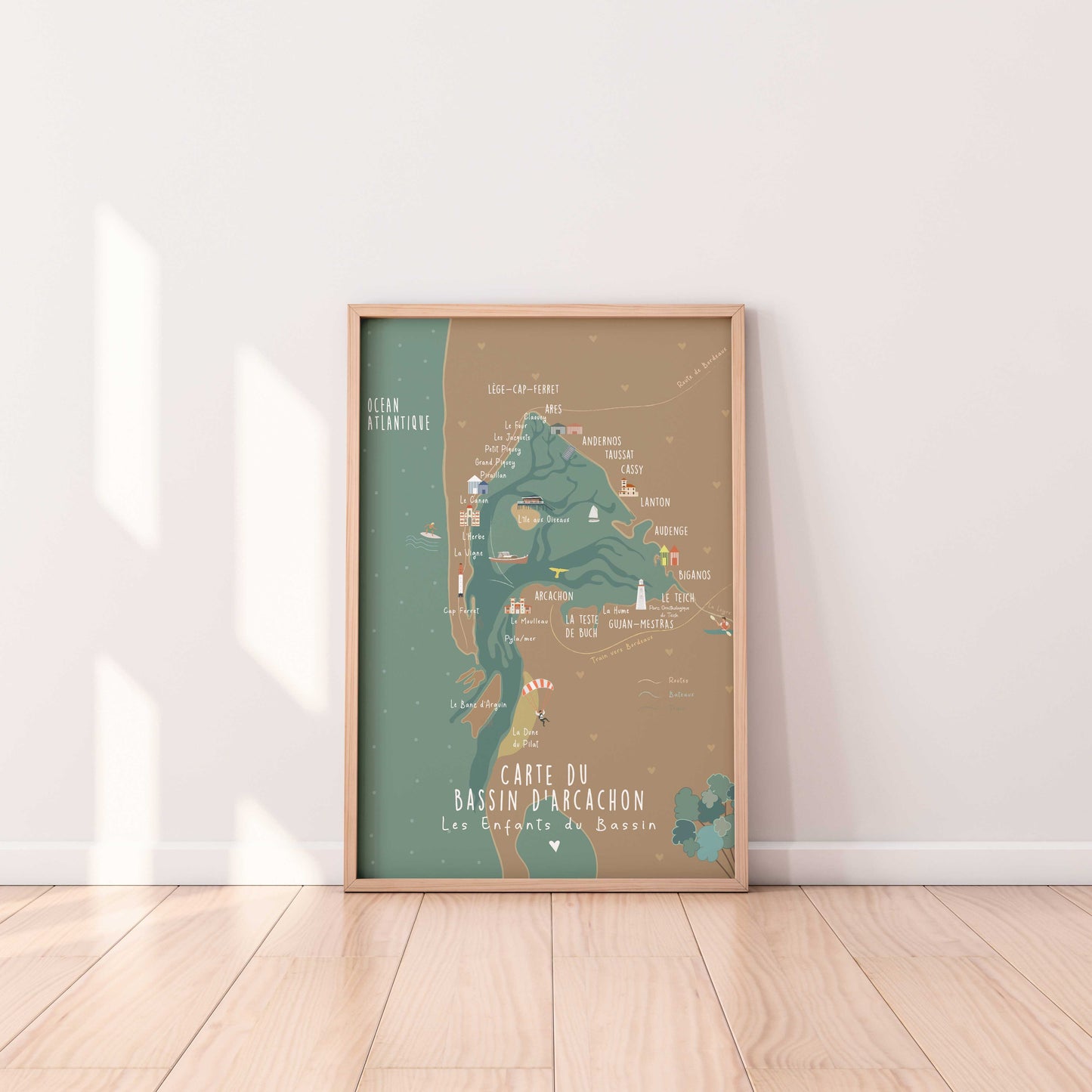 Le Bassin : La Carte du Bassin d'Arcachon (vert)