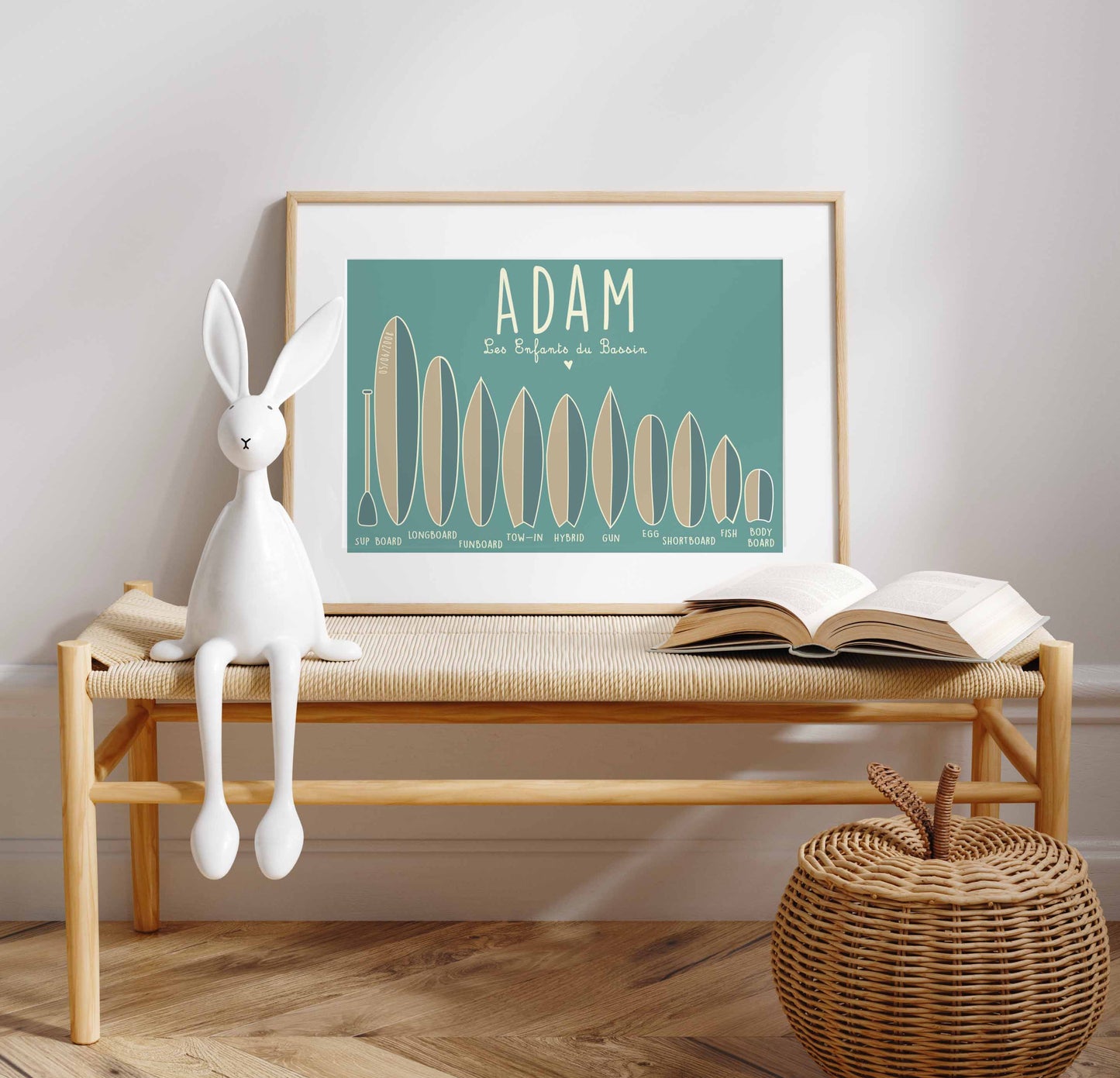 Adam et les planches de surf