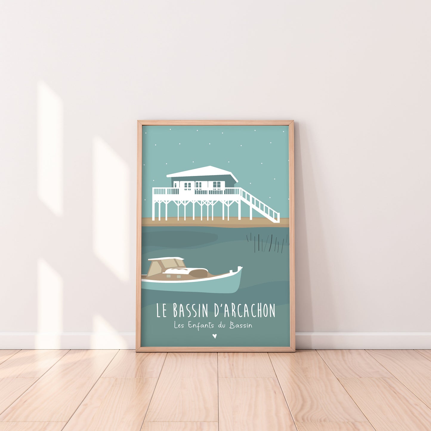 affiche bassin d'arcachon pinasse