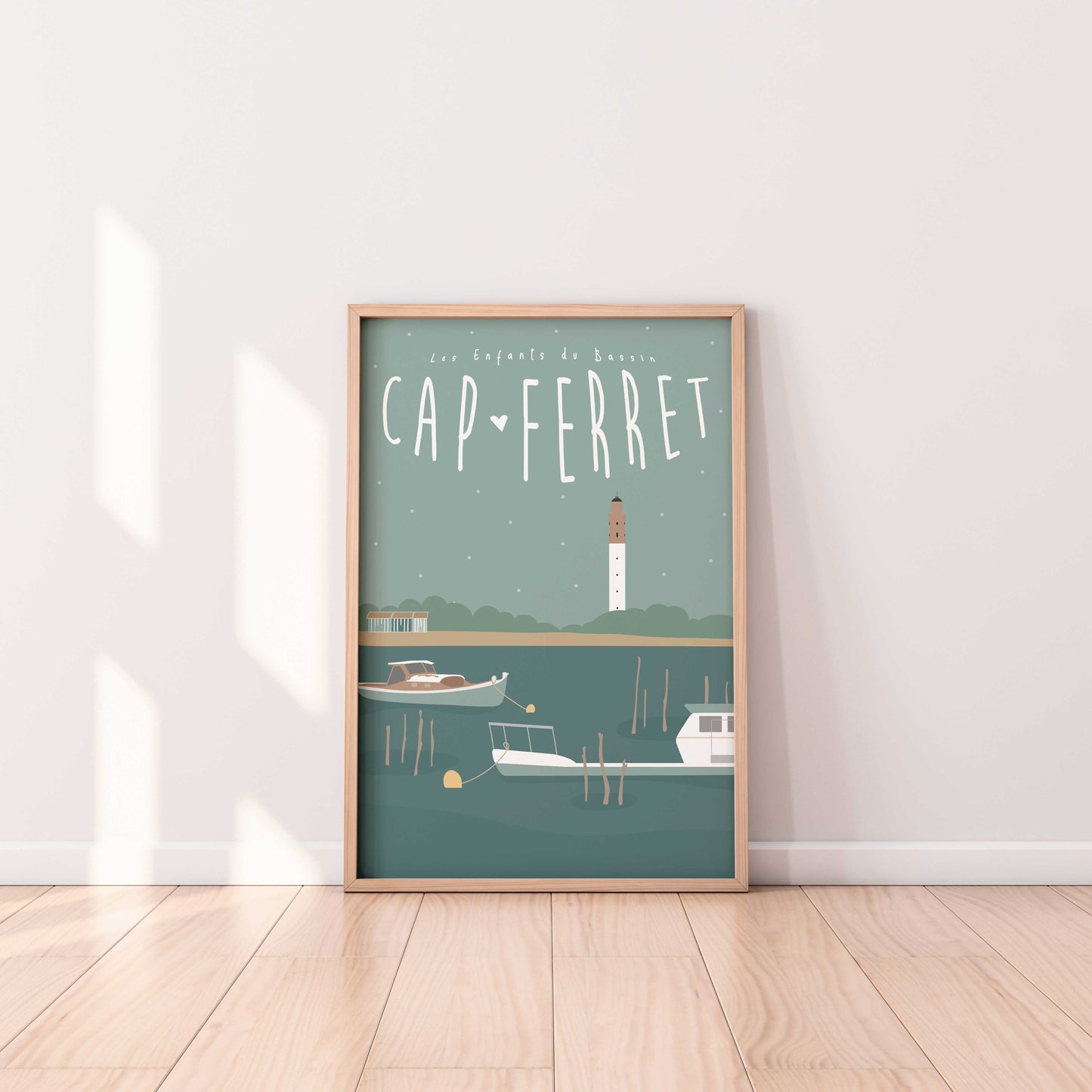 affiche le cap ferret bassin arcachon