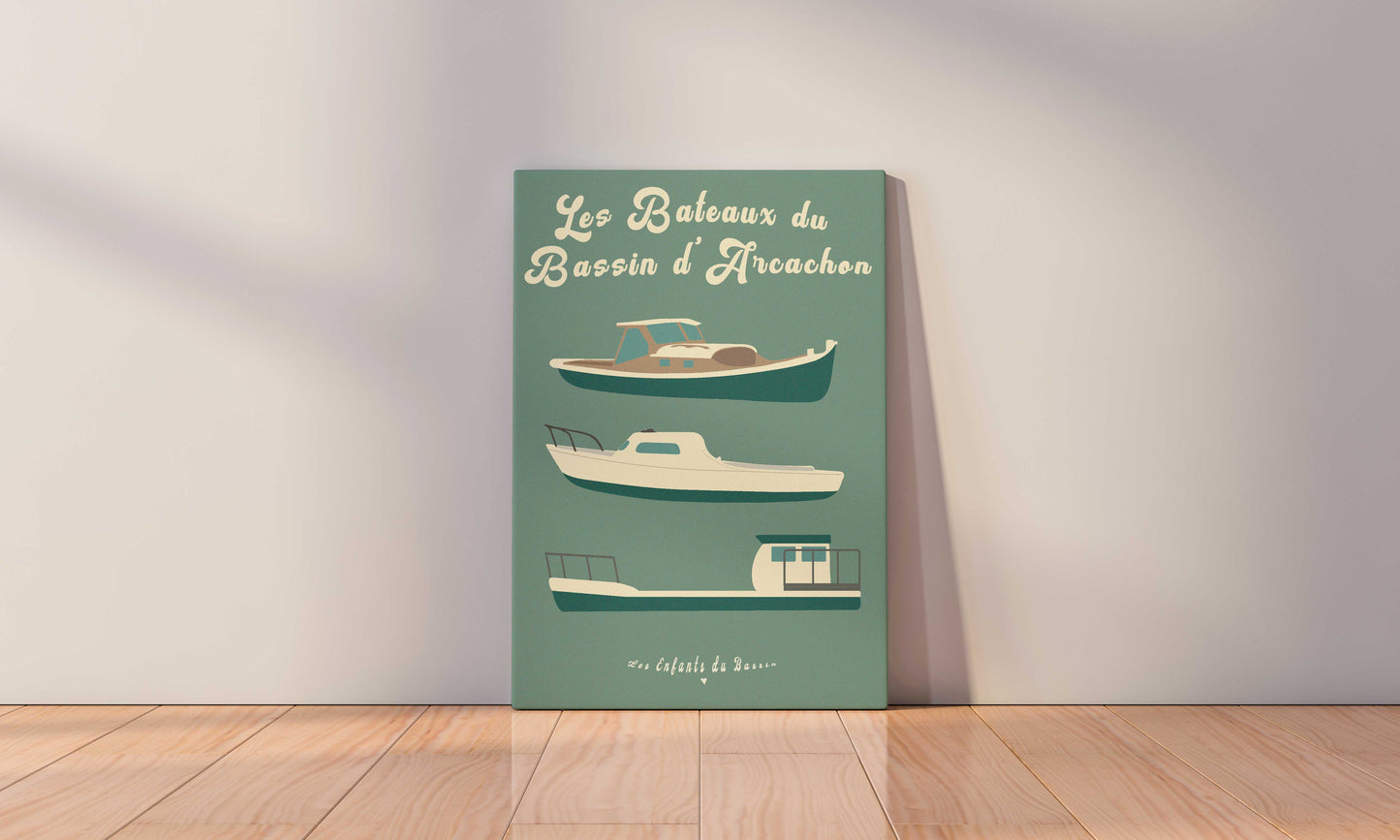 La Toile : Les Bateaux (verts) du Bassin d'Arcachon