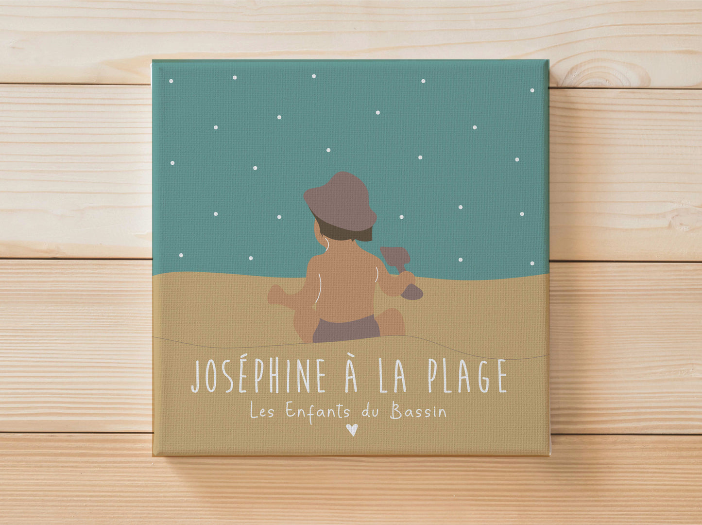toile personnalisée enfant plage