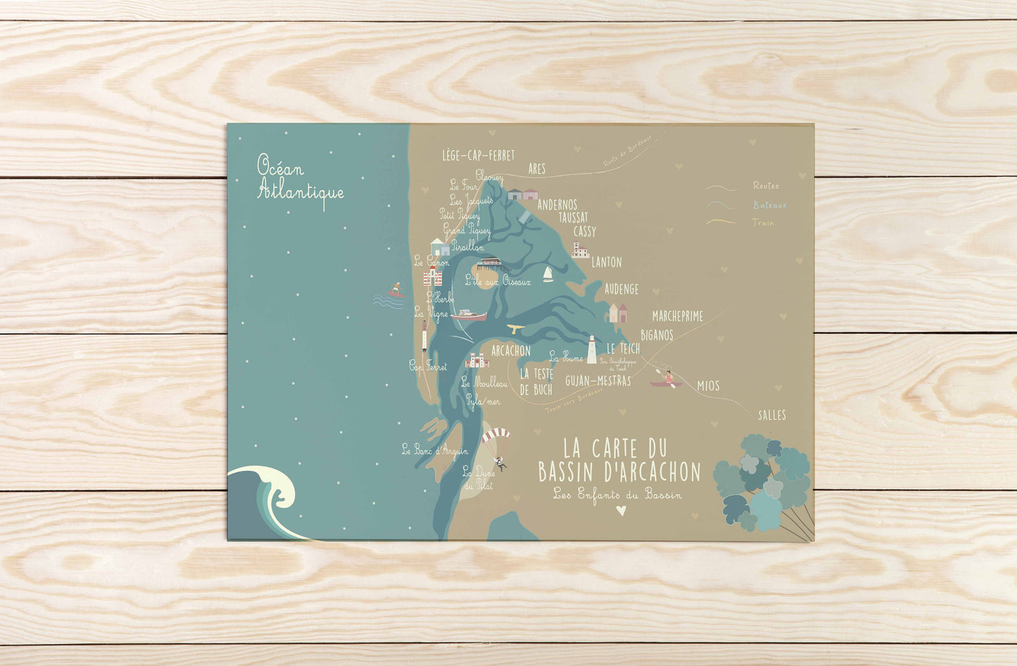 Set de table : La carte du Bassin