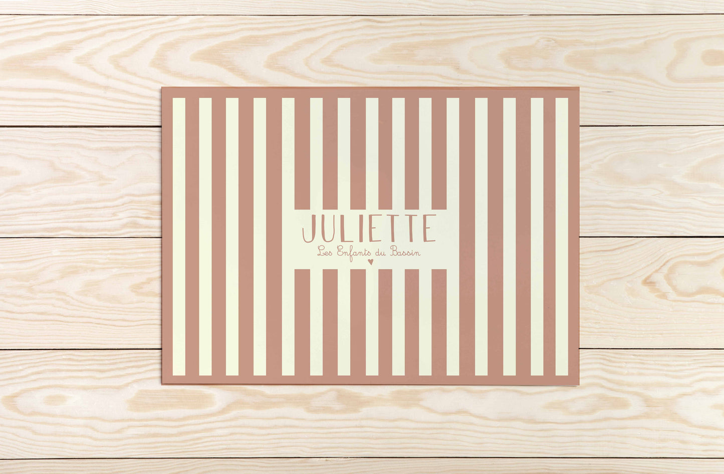 Le set de table rayé personnalisable (11 coloris)