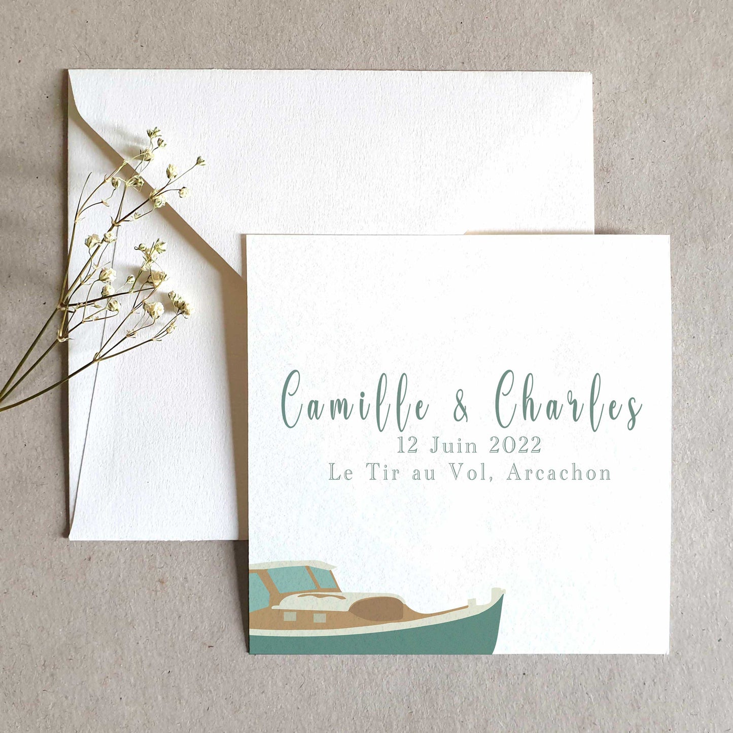 faire part mariage pinasse