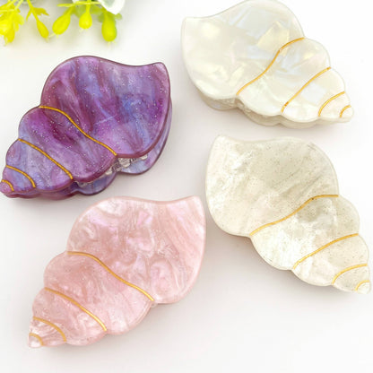 Petite pince à cheveux Coquillage violet