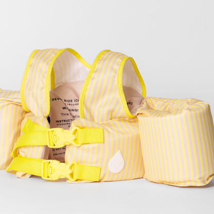 Bouée gilet enfant Rayures jaunes (11-23 kg)