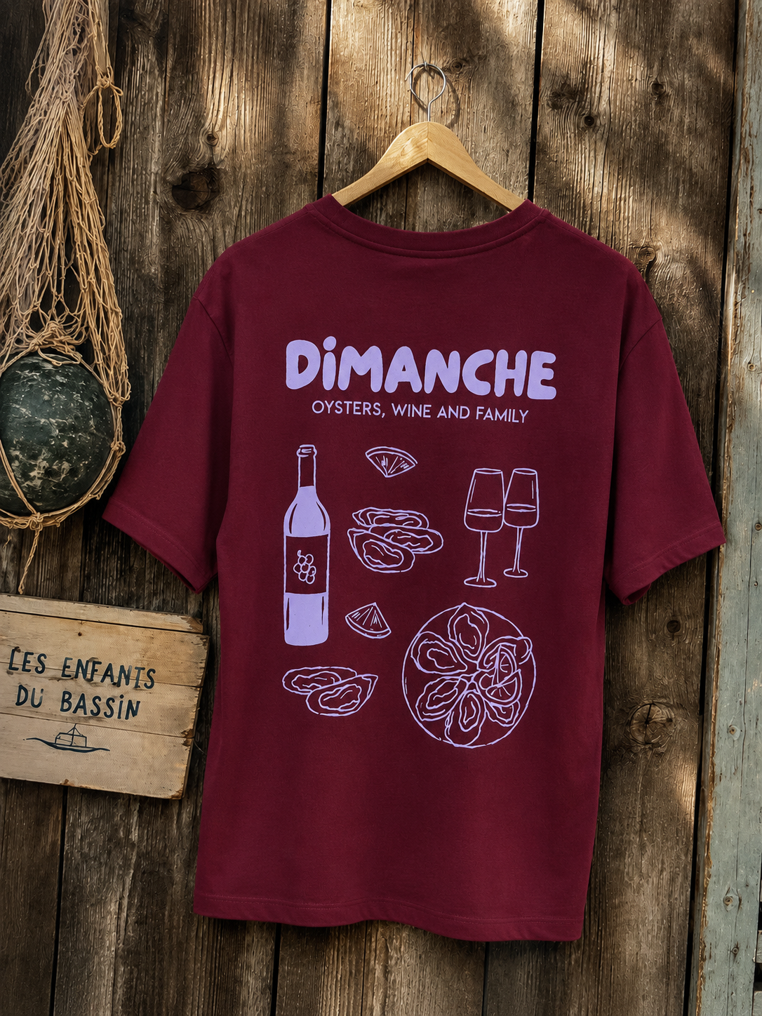 Le T-shirt "Dimanche" - Prune