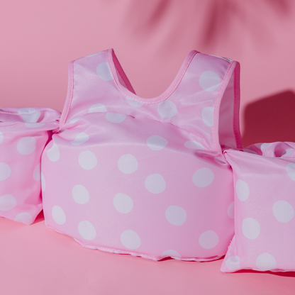 Bouée gilet enfant Pois roses (11-23 kg)