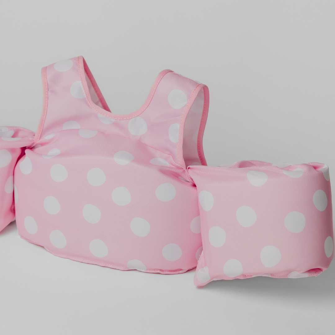 Bouée gilet enfant Pois roses (11-23 kg)