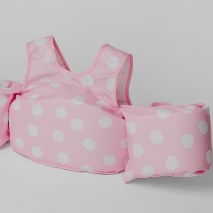 Bouée gilet enfant Pois roses (11-23 kg)