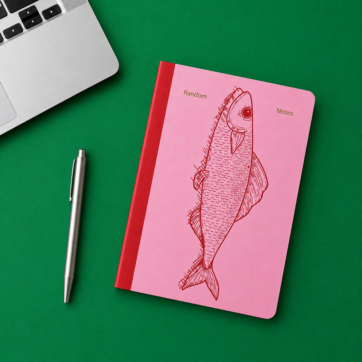 Carnet A5 Poissons rose