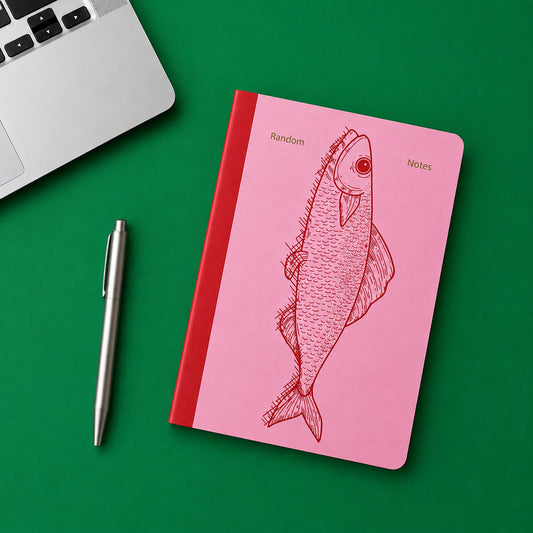 Carnet A5 Poissons rose