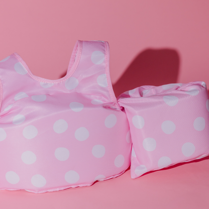 Bouée gilet enfant Pois roses (11-23 kg)
