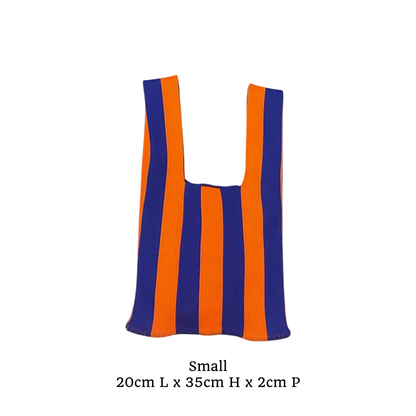 Sac rayé Summer taille S bleu