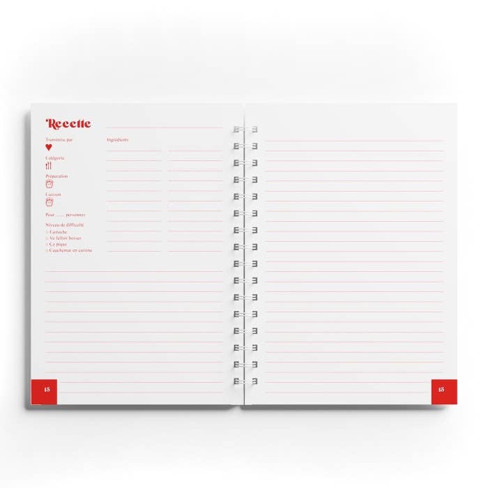 Carnet de recettes Coeur de beurre
