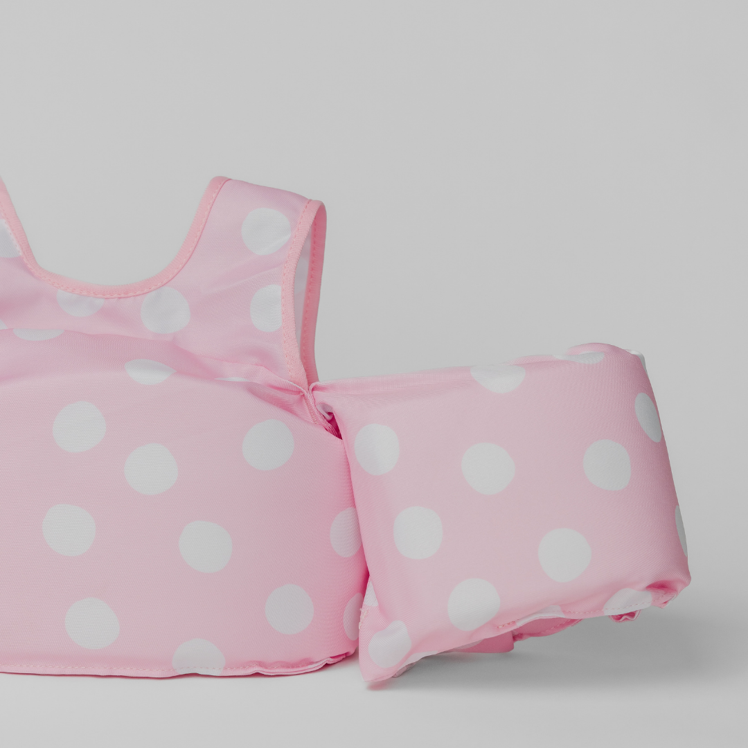 Bouée gilet enfant Pois roses (11-23 kg)