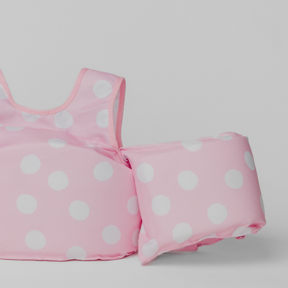 Bouée gilet enfant Pois roses (11-23 kg)