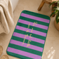 Tapis de salle de bain - "La vie est belle sur le Bassin" - Vert et violet