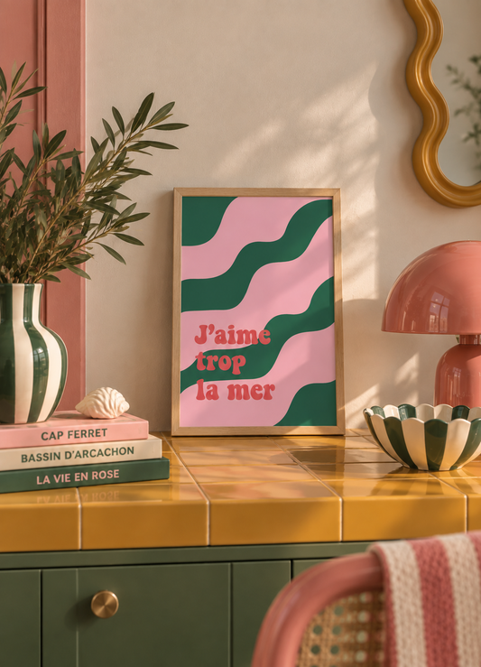 Affiche "J'aime la mer"
