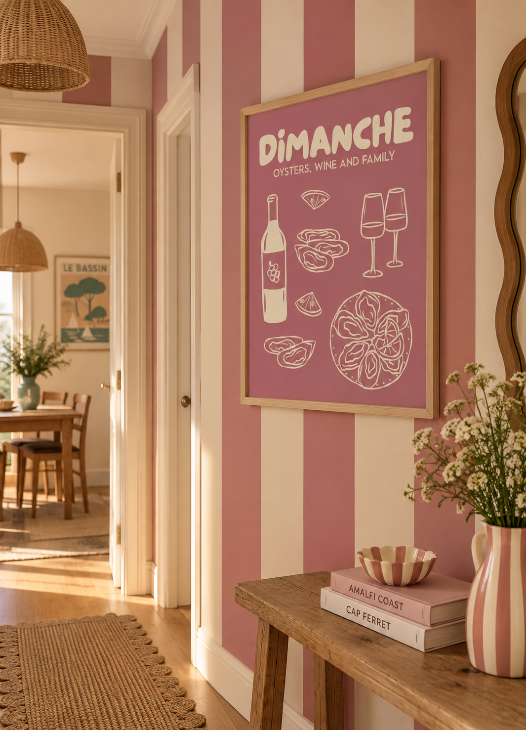 Affiche Dimanche - Rose