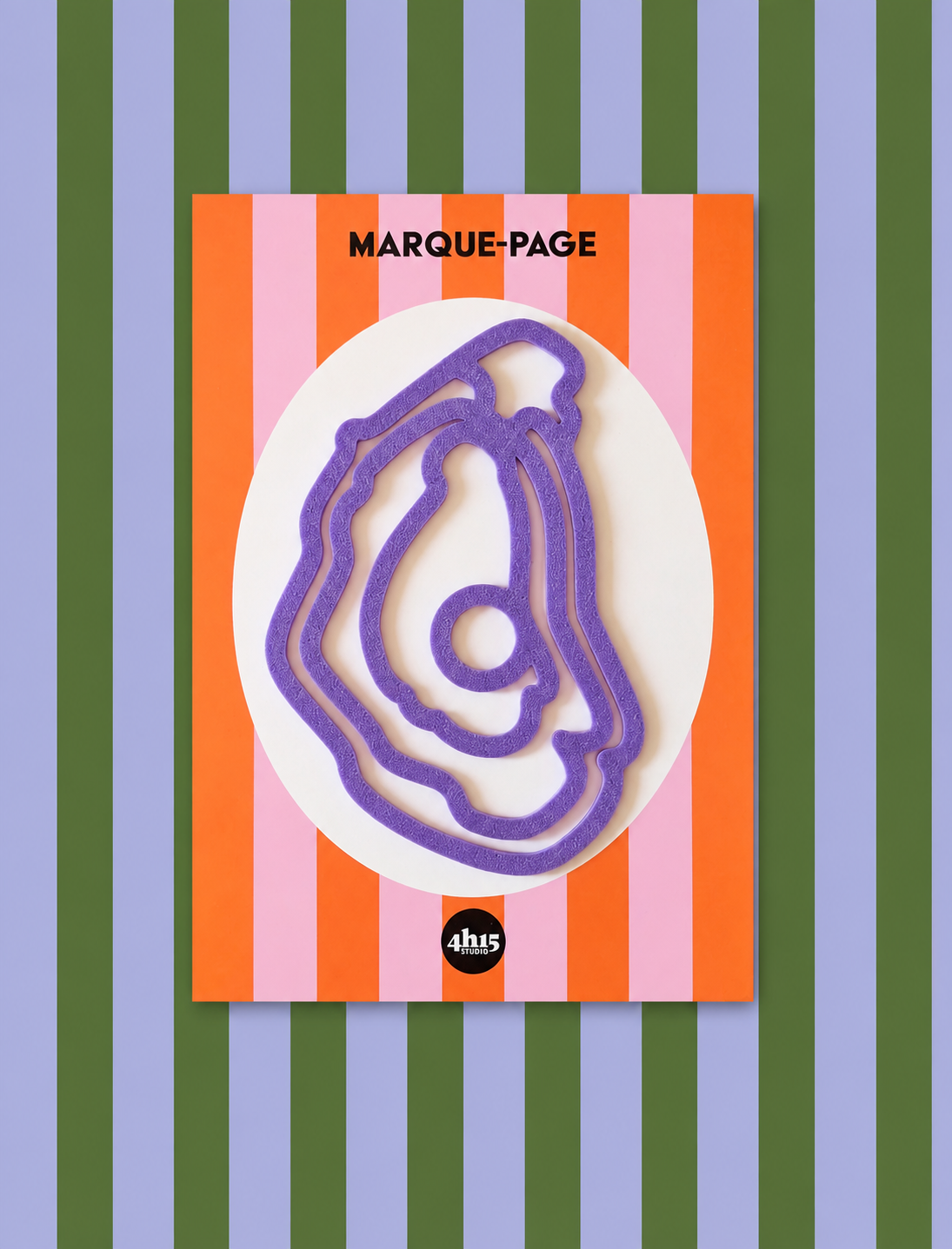 Marque-page Huître violet