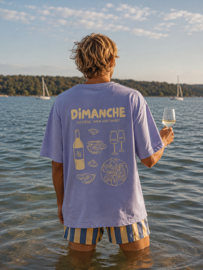 Le T-shirt "Dimanche" - Mauve