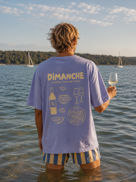 Le T-shirt "Dimanche" - Mauve
