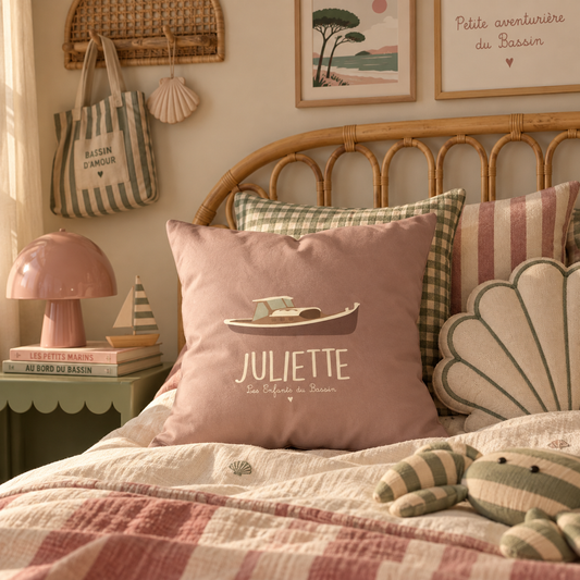 Coussin Personnalisable - La Pinasse Vieux Rose