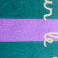 Tapis de salle de bain - "La vie est belle sur le Bassin" - Vert et violet