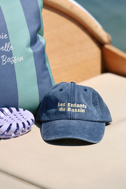 Casquette adulte - Bleue marine broderie jaune