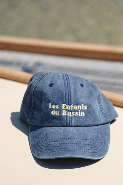 Casquette adulte - Bleue marine broderie jaune