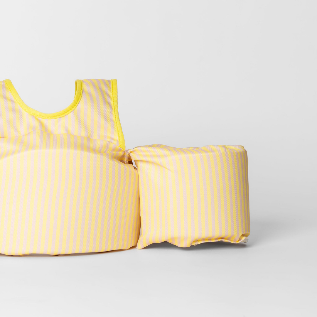 Bouée gilet enfant Rayures jaunes (11-23 kg)